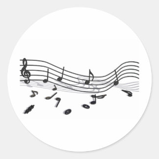 Noten, Musik Ronde Sticker
