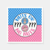 Noten of Geen Noten geslacht onthullen servetten (Voorkant)