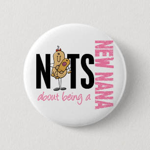Noten over een nieuwe nana 1 roze zijn ronde button 5,7 cm