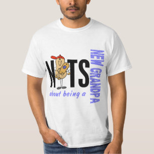 Noten over een nieuwe opa 1 blauw zijn t-shirt