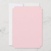 Noten over elkaar elegante roze bruiloft kaart (Achterkant)