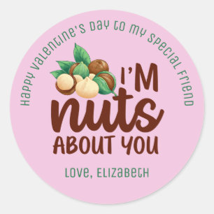 Noten over je grappige woordspeling Valentijnsdag  Ronde Sticker