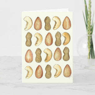 Noten over je Peanut Cashew Almond Love Valentijn Feestdagen Kaart