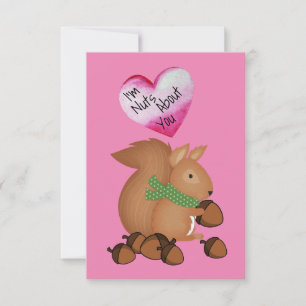 Noten over je Valentijn Eekhoorn kind Kaart