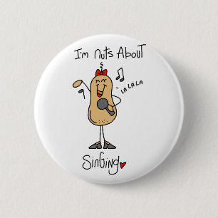 Noten over T-shirts en cadeautjes zingen Ronde Button 5,7 Cm