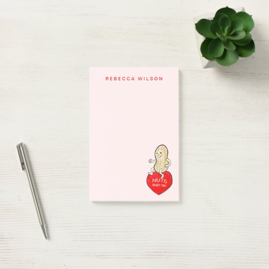 Noten over u aangepaste gepersonaliseerde Valentij Post-it® Notes (Kantoor)
