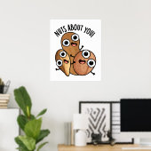 Noten Verliefd Op Jou Grappige Noten Woorden  Poster (Thuiskantoor)