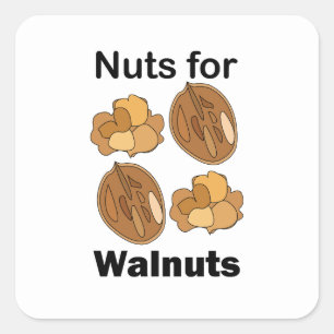 Noten Voor Walnoten Grappig Vierkante Sticker