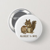 Notenallergie Ronde Button 5,7 Cm (Voorkant /achterkant)