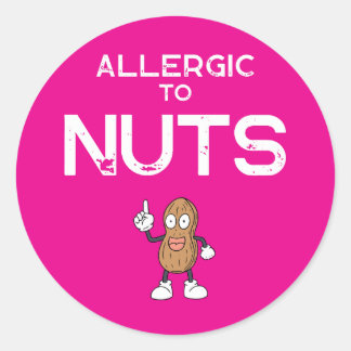 Notenallergie ronde Sticker