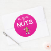 Notenallergie ronde Sticker (Envelop)