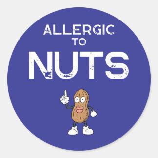 Notenallergie ronde Sticker