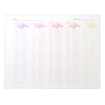 Notenbalk & Ukulele Tabblad – Printbare Sjabloon