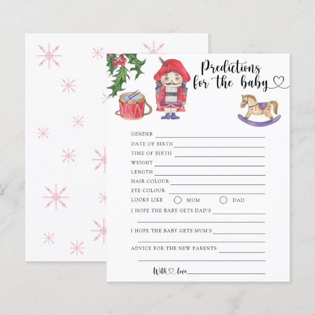 Notenkraker - baby voorspellingen en advies (Voorkant / Achterkant)