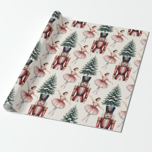 Notenkraker Ballerina balletdanseres kerstboom Cadeaupapier