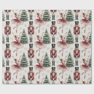 Notenkraker Ballerina balletdanseres kerstboom Cadeaupapier