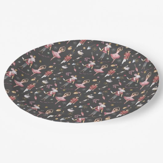 Notenkraker Ballerina Kerstmis Papieren Bordje (Gekanteld)