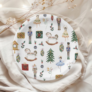 Notenkraker ballerina Kerstmis verjaardagsfeestje Papieren Bordje