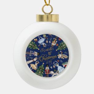  Notenkraker Ballet Baby 1e Eerste Kerstdag Keramische Bal Ornament