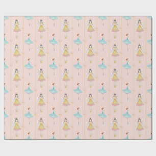 Notenkraker Ballet Ballerina Roze Vintage Kerstmis Cadeaupapier