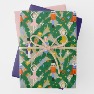 Notenkraker Ballet Bow Royal Christmas Wrapping Inpakpapier Vel