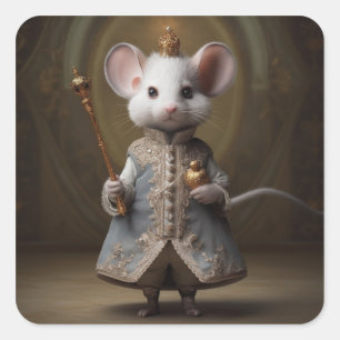 Notenkraker Ballet Mode-Muizenkoning Vierkante Sticker