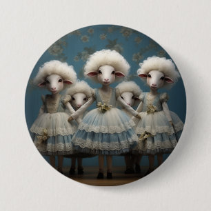 Notenkraker Ballet Mode-Schaap Ronde Button 7,6 Cm