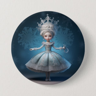 Notenkraker Ballet Mode-Sneeuwkoningin Ronde Button 7,6 Cm