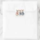 Notenkraker Ballet Muizen  Vierkante Sticker (Tas)