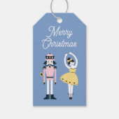 Notenkraker Ballet Vrolijk Kerstfeest Cadeaulabel (Voorkant)
