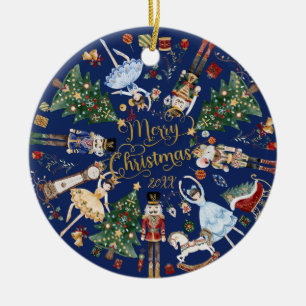 Notenkraker Ballet  Vrolijk Kerstfoto Keramisch Ornament