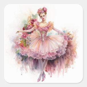 Notenkraker Ballet, Wals der Bloemen Vierkante Sticker
