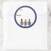 Notenkraker Bigfoot Ronde Sticker (Tas)