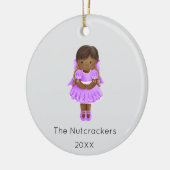 Notenkraker Clara Kerstfoto Keramisch Ornament (Links)