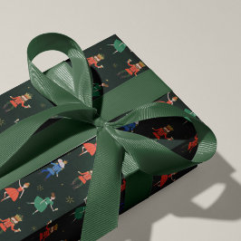 Notenkraker Cocktailparty Kerstmis Cadeaupapier