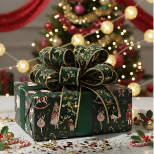 Notenkraker Elegant Ballet Kerstmis Cadeaupapier