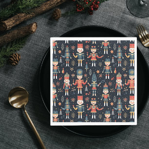 Notenkraker Elegantie Feestelijk Patroon Collectie Servet