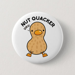 Notenkraker Grappige Pinda Woorden Ronde Button 5,7 Cm