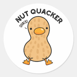 Notenkraker Grappige Pinda Woorden Ronde Sticker