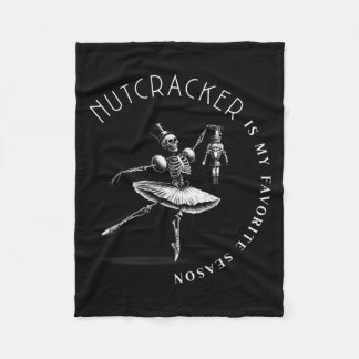 Notenkraker Is Mijn Favoriete Seizoen Ballet Skele Fleece Deken
