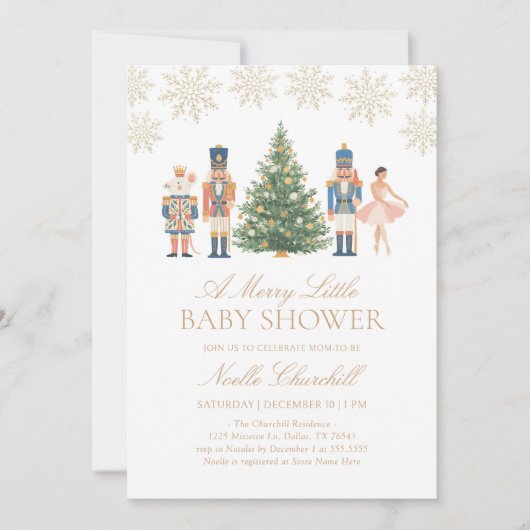 Notenkraker Kerst Baby shower Kaart (Voorkant)