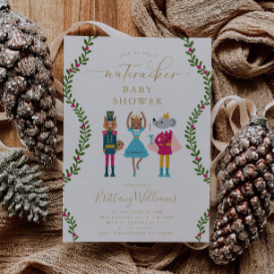 Notenkraker Kerst Baby shower Kaart