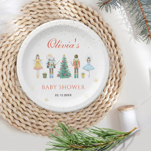 Notenkraker Kerst Baby Shower Papieren Bordje