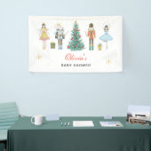 Notenkraker Kerst Baby shower Spandoek (Beurs)