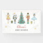 Notenkraker Kerst Baby shower Spandoek (Horizontaal)