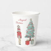 Notenkraker, Kerstboom & Cadeaus Papieren Bekers (Achterkant)