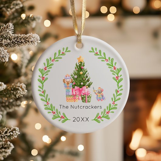 Notenkraker kerstboom foto keramisch ornament