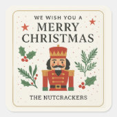 Notenkraker Kerstcadeau sticker (Voorkant)