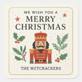 Notenkraker Kerstcadeau sticker