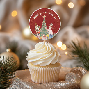 Notenkraker Kerstfeest Baby shower Dank u Ronde Sticker